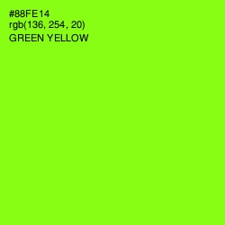 #88FE14 - Green Yellow Color Image